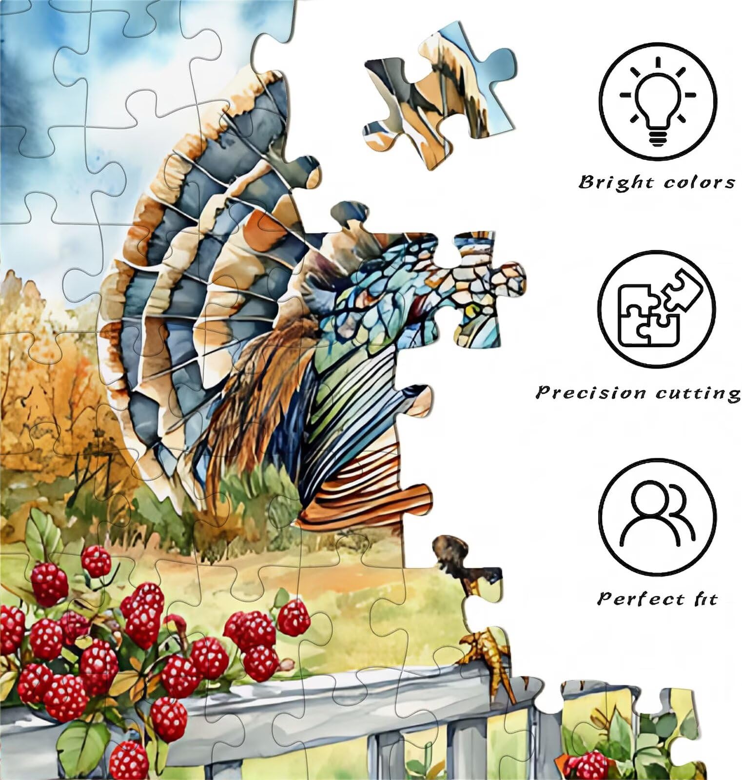 Puzzle 2000 elementów dla dorosłych, wiejski kurczak puzzle trudne i kolorowe drewno, duża łamigłówka 99,5 x 70,5 cm, gra antystresowa z plakatem, dekoracja ścienna domu, prezent urodzinowy dla kobiet