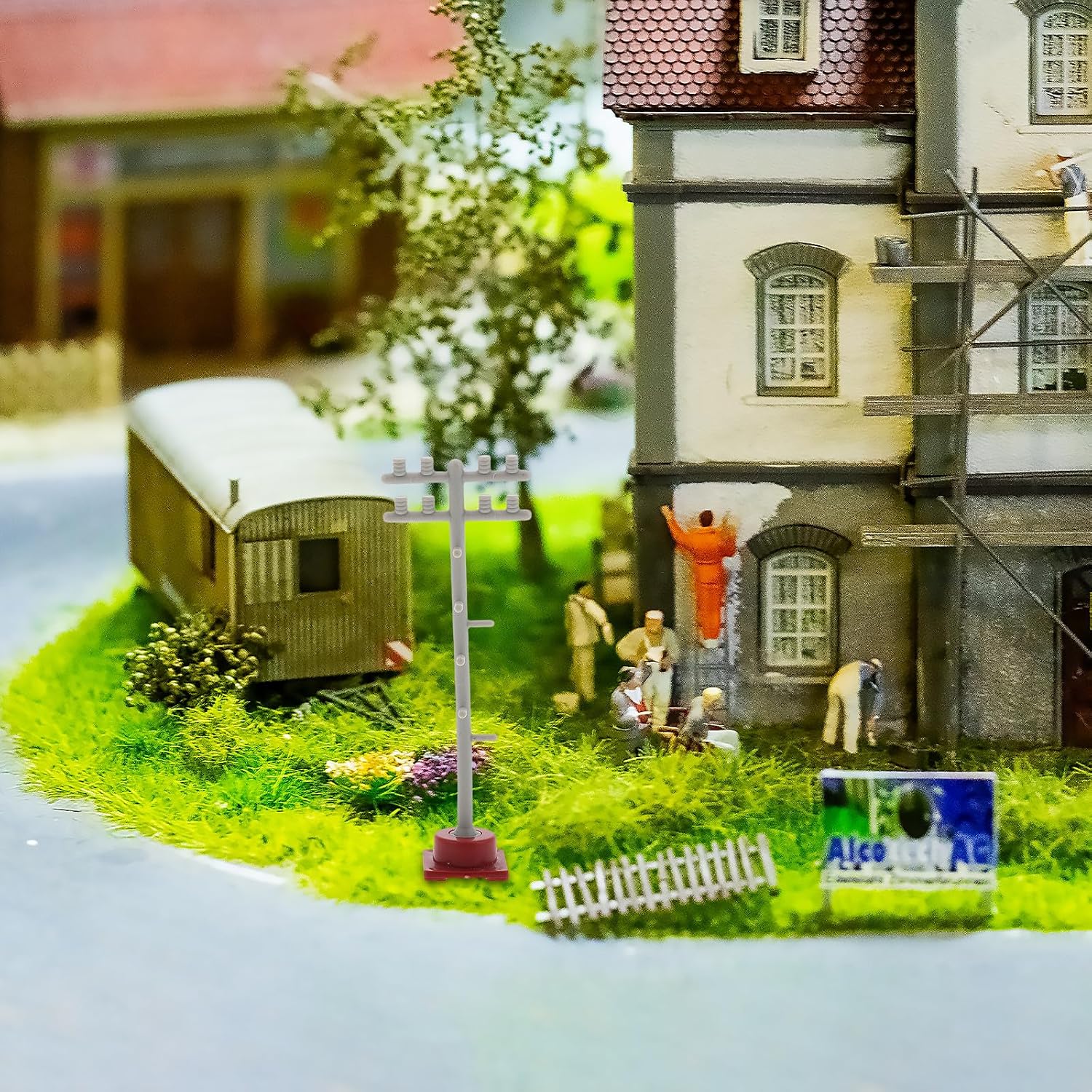 IMIKEYA Model Train Landscape Light Signal: 8pcs Miniature Railroad Traffic Signal DIY Micro Light for Sand Table Model Accessories, Premium Architectural Mini Toy Present for Kids