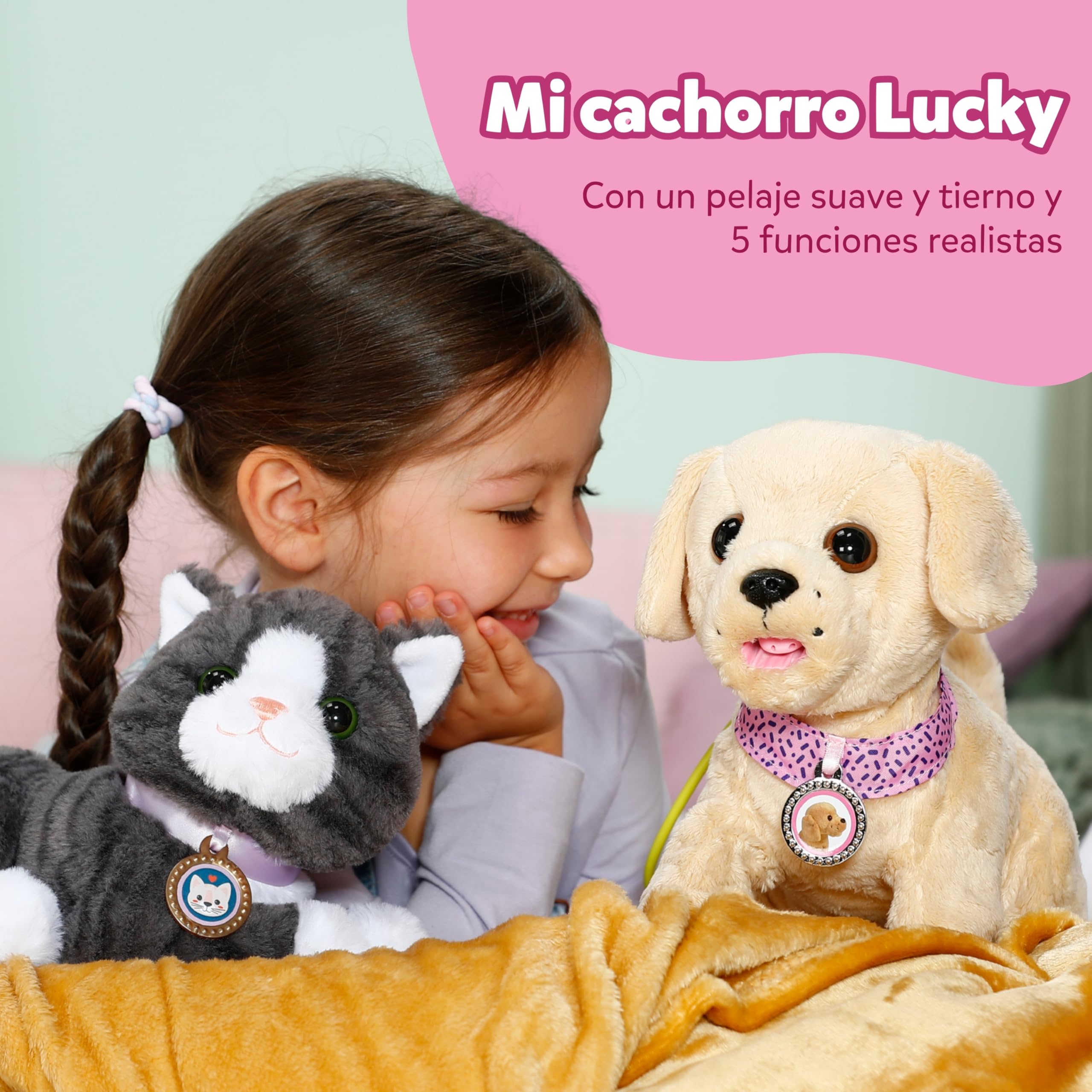 Baby born Mi Perro Lucky con transportín | 5 funciones, transportín, requiere pilas