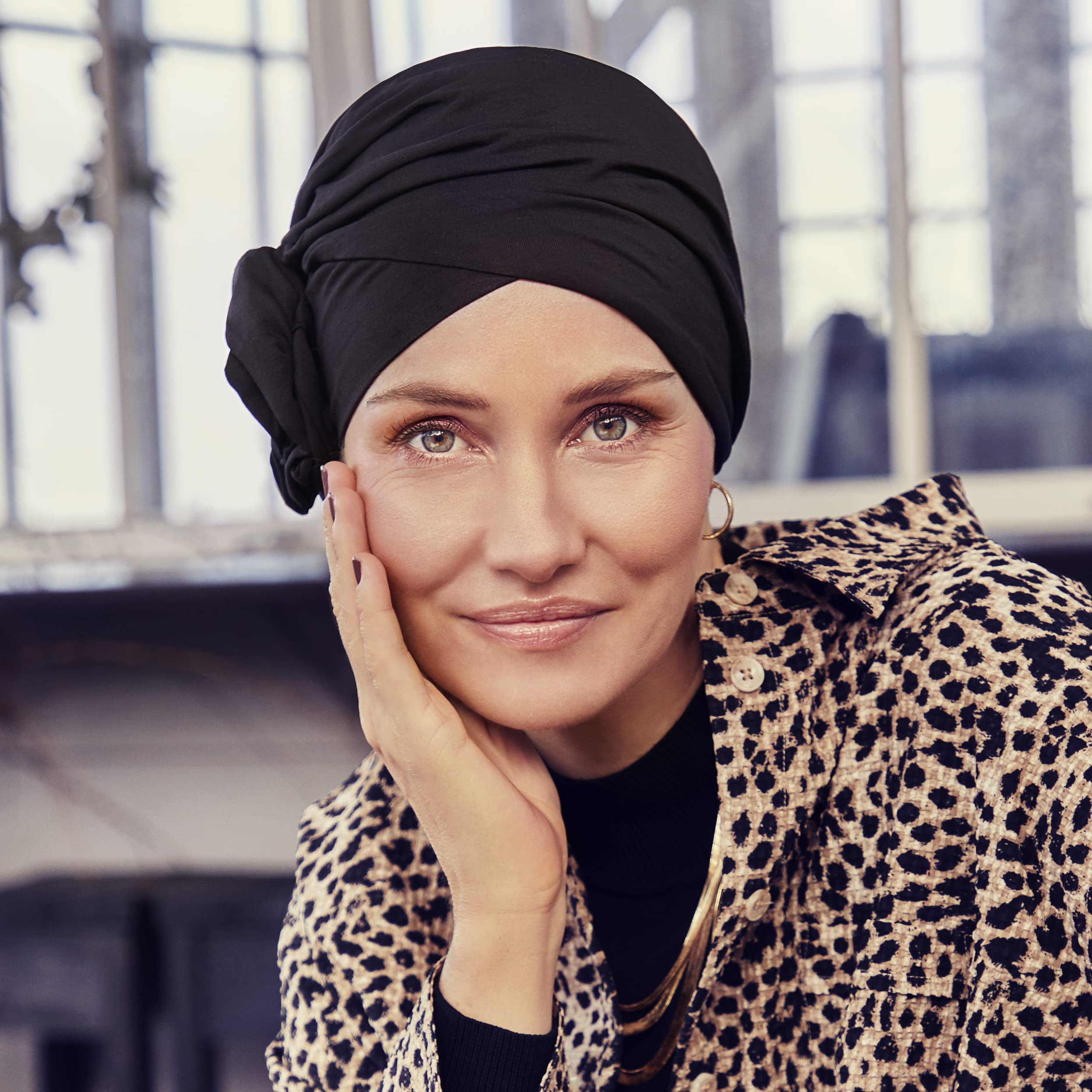 Christine headwear Turbante Zuri in Cotone Supima Extra Morbido di Alta qualità