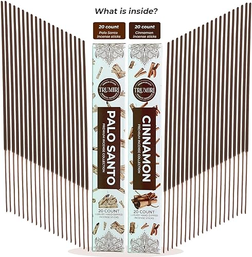 Miniatura 2 de Trumiri Varillas de incienso  Paquete combinado de 40 varillas de incienso  20 Palo Santo + 20 Canelas  Insenses  Insents  Incents  Incienso