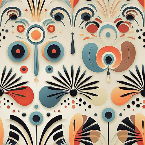 Miniatura 13 de FLFK Papel tapiz bohemio para despegar y pegar, removible con rayas onduladas para sala de estar, dormitorio, cocina, oficina, decoración de