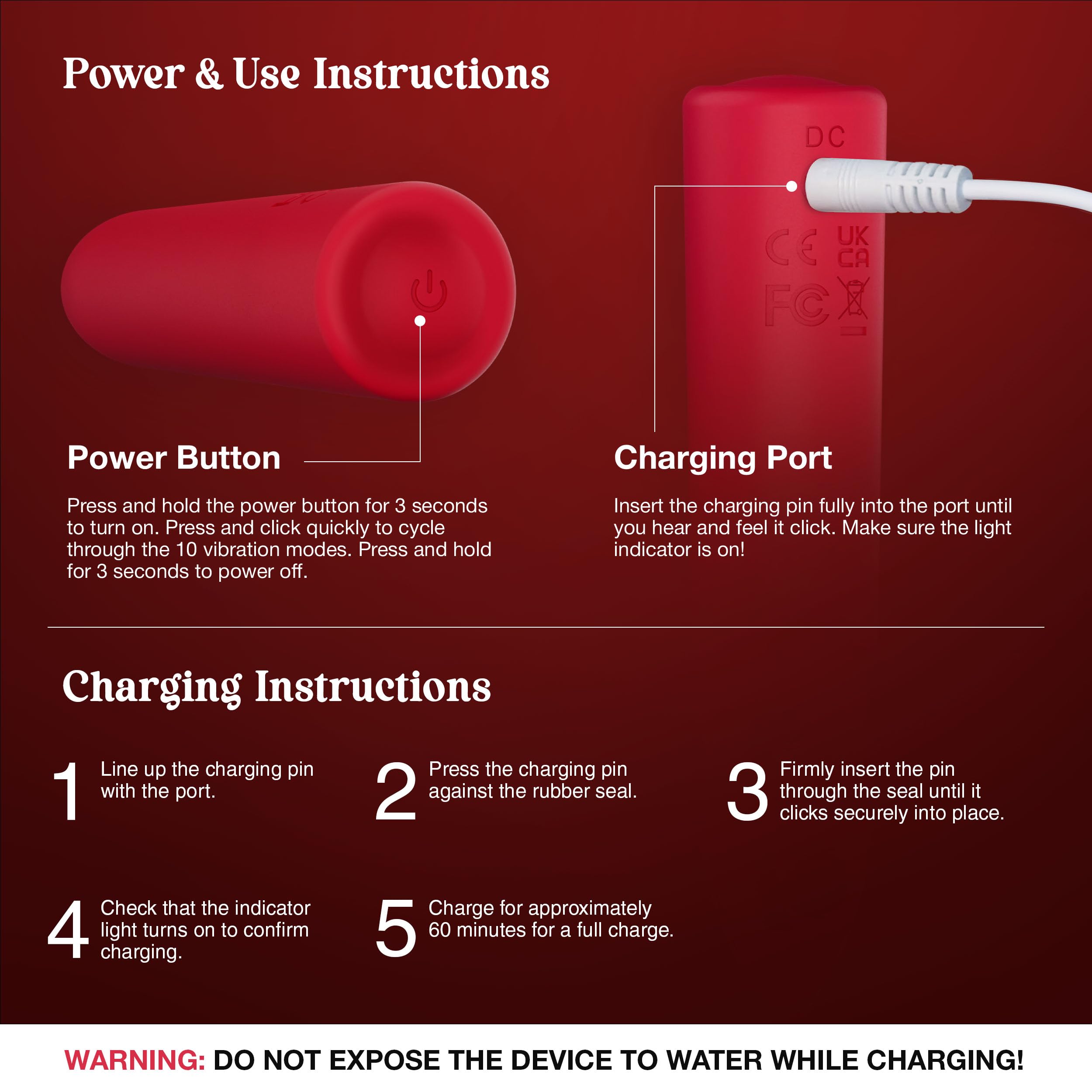 Amazon.com: Vera Mason Mini Bullet Vibrator for Women, 10 Vibration Modes,  100% Waterproof & Whisper-Quiet Pocket Vibrator, USB Rechargeable Clitoral  Stimulator for Self-Care & Intimate Wellness (Cherry Red) : Health &  Household