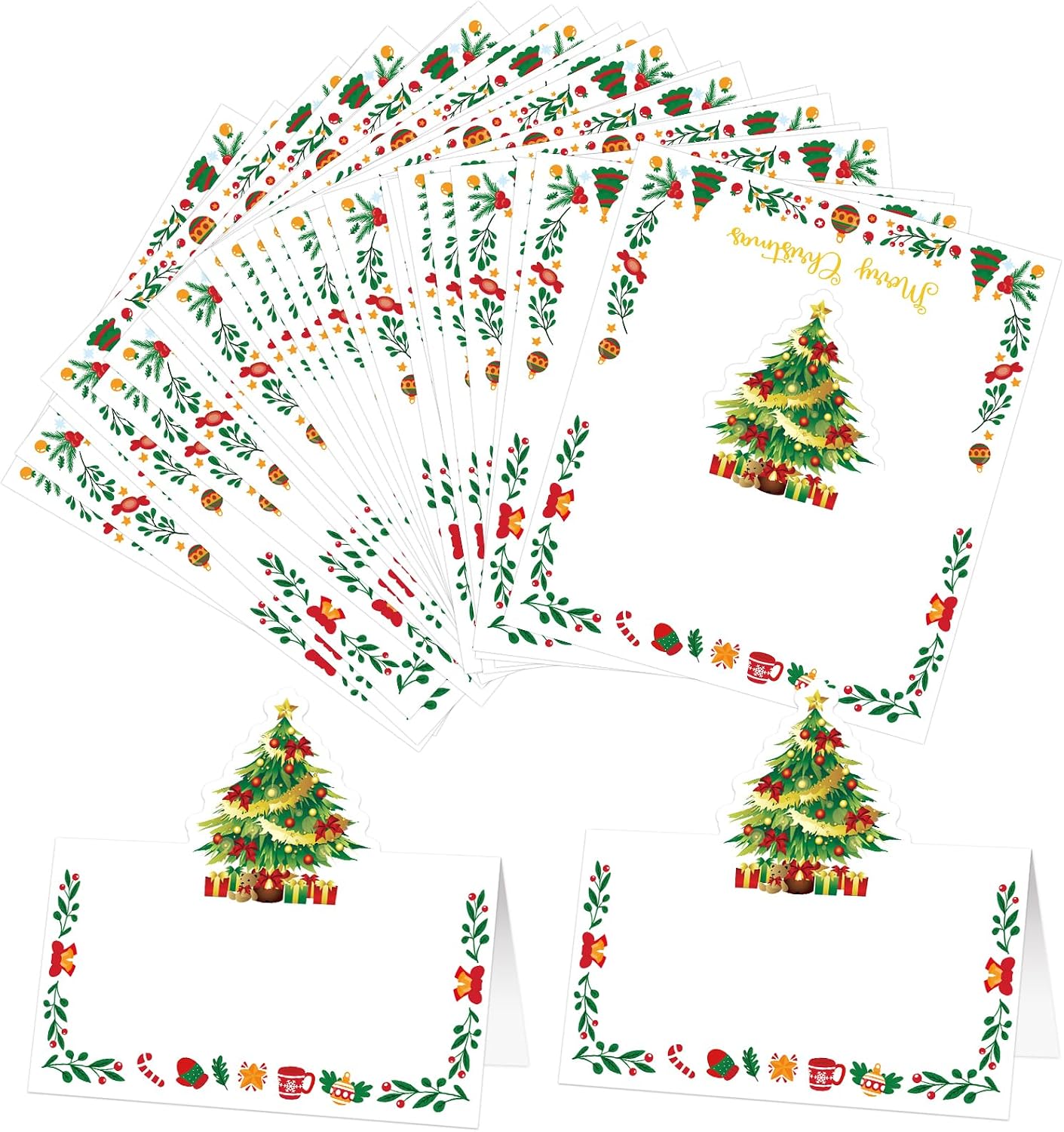 Treasure Cove Christmas Place Card for Table Setting Holiday Tent Name Card