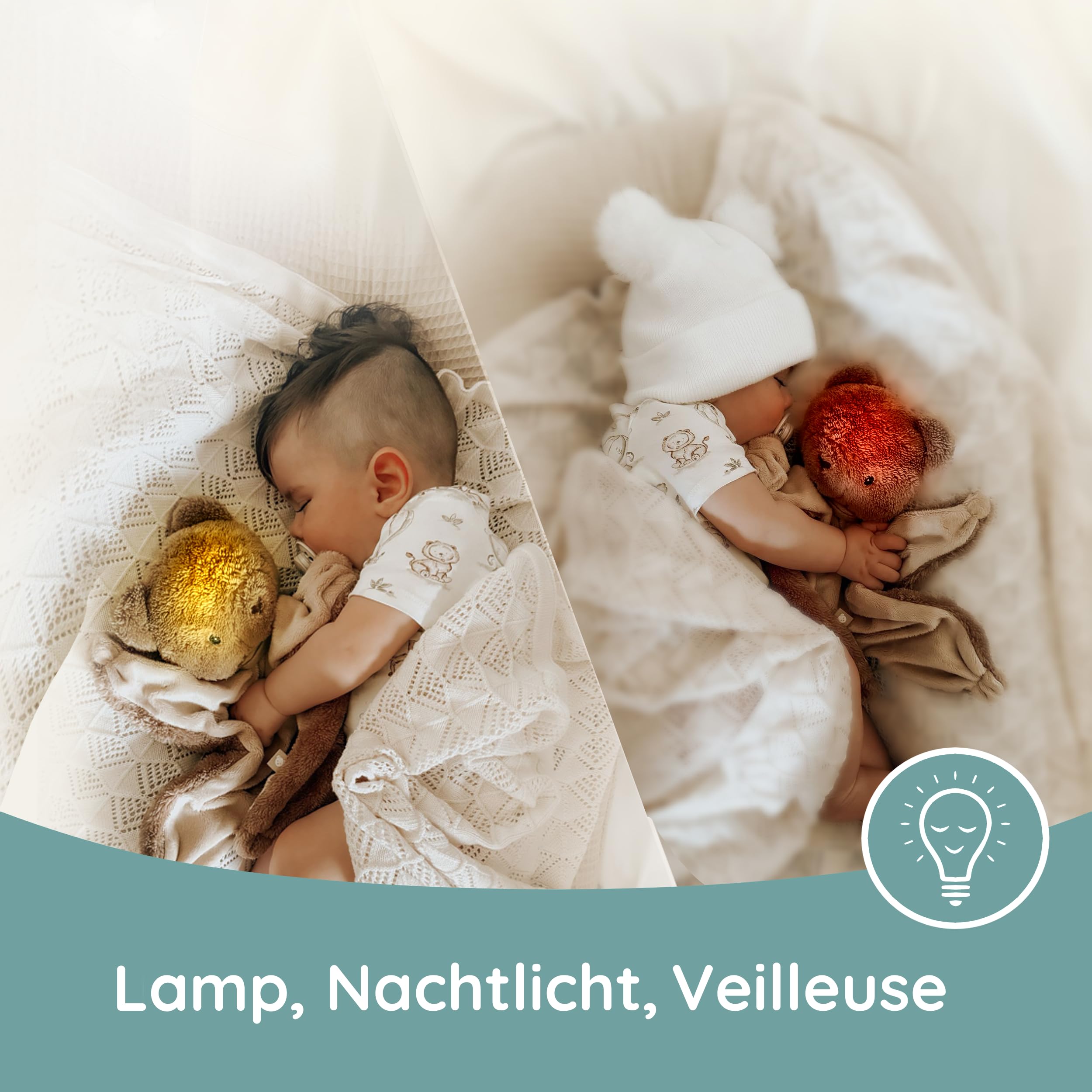 myHummy Kuscheltier Bär 5-in-1 mit Licht