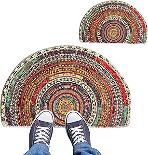 2pcs Outdoor Mats for Front Door 24'' X 36'' Half Round Rug Home Welcome Door Mat Boho Entrance Rug Half Round Rug Indoor Mat Boho Door Mat Thin Door Mat