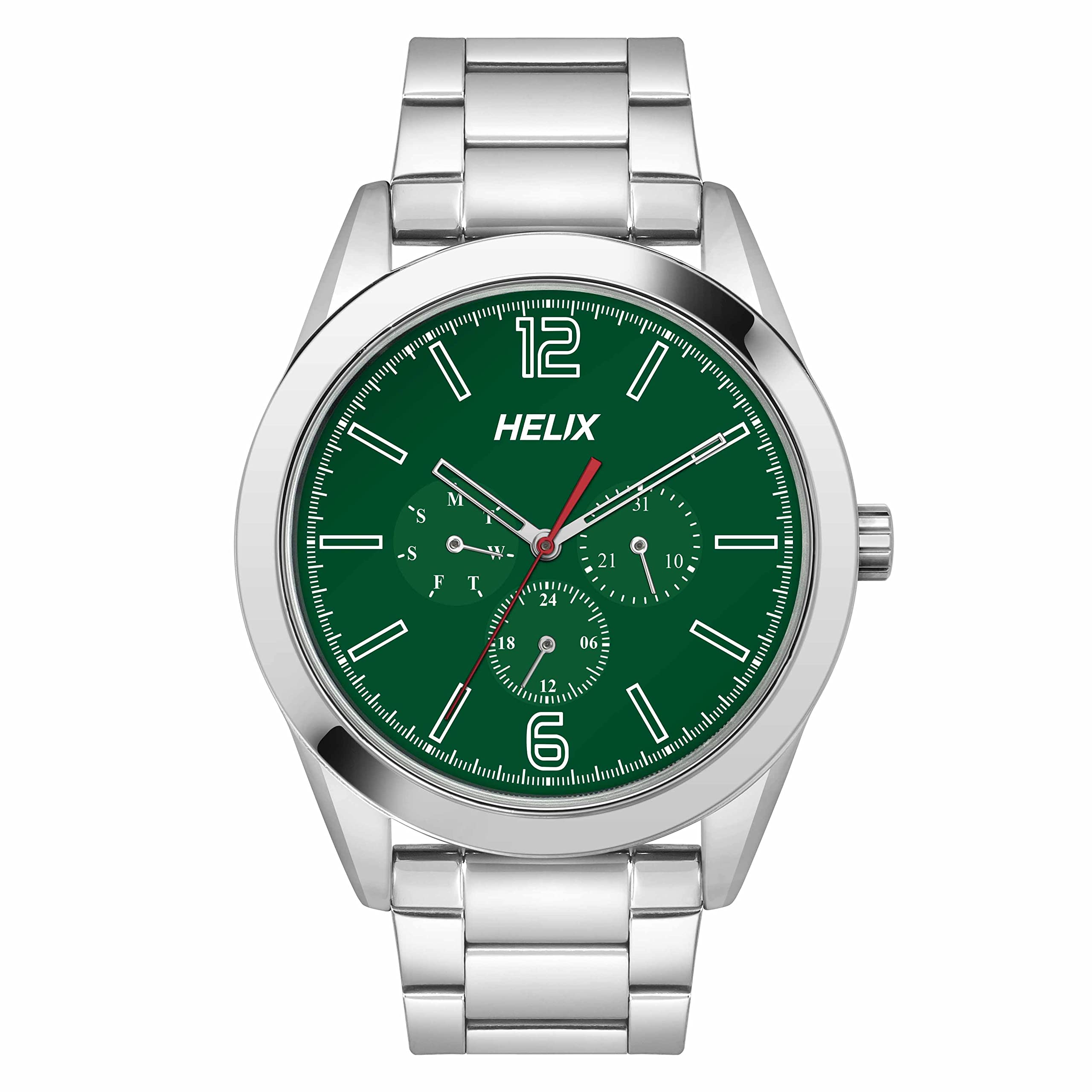 Helix Analog Green Dial Mens Watch - TW031HG21 (B0BQY7FGSL) Amazon Price History, Amazon Price Tracker