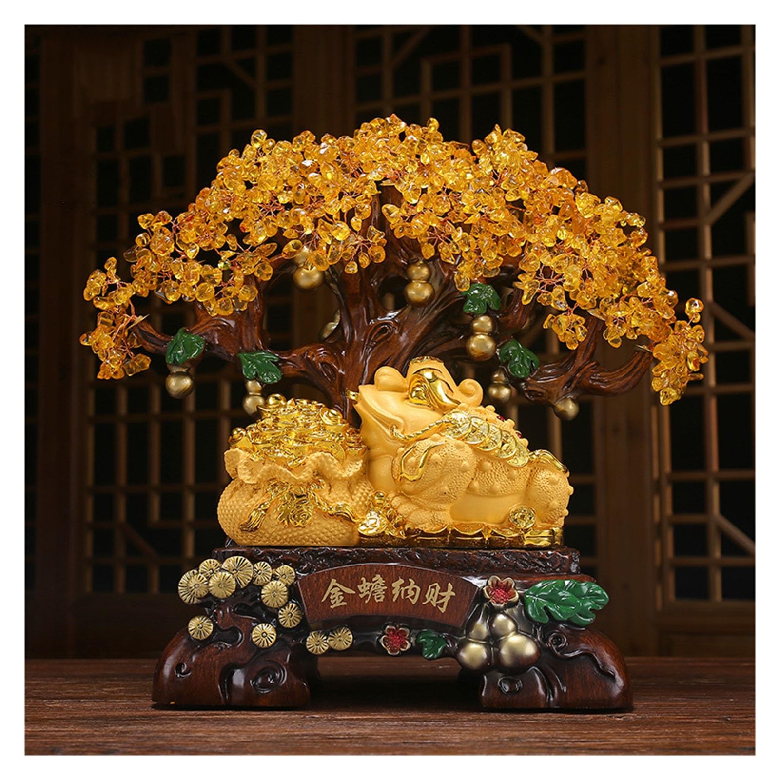 Arbre d'argent en cristal Feng Shui, bonsaï de fortune d'exception pour la maison