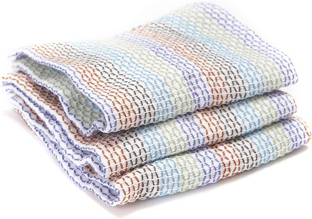 Full Circle Tidy Dish Cloths (Set of 3), Bamboo, Multicolored, 30.4x30.4x2.5 cm