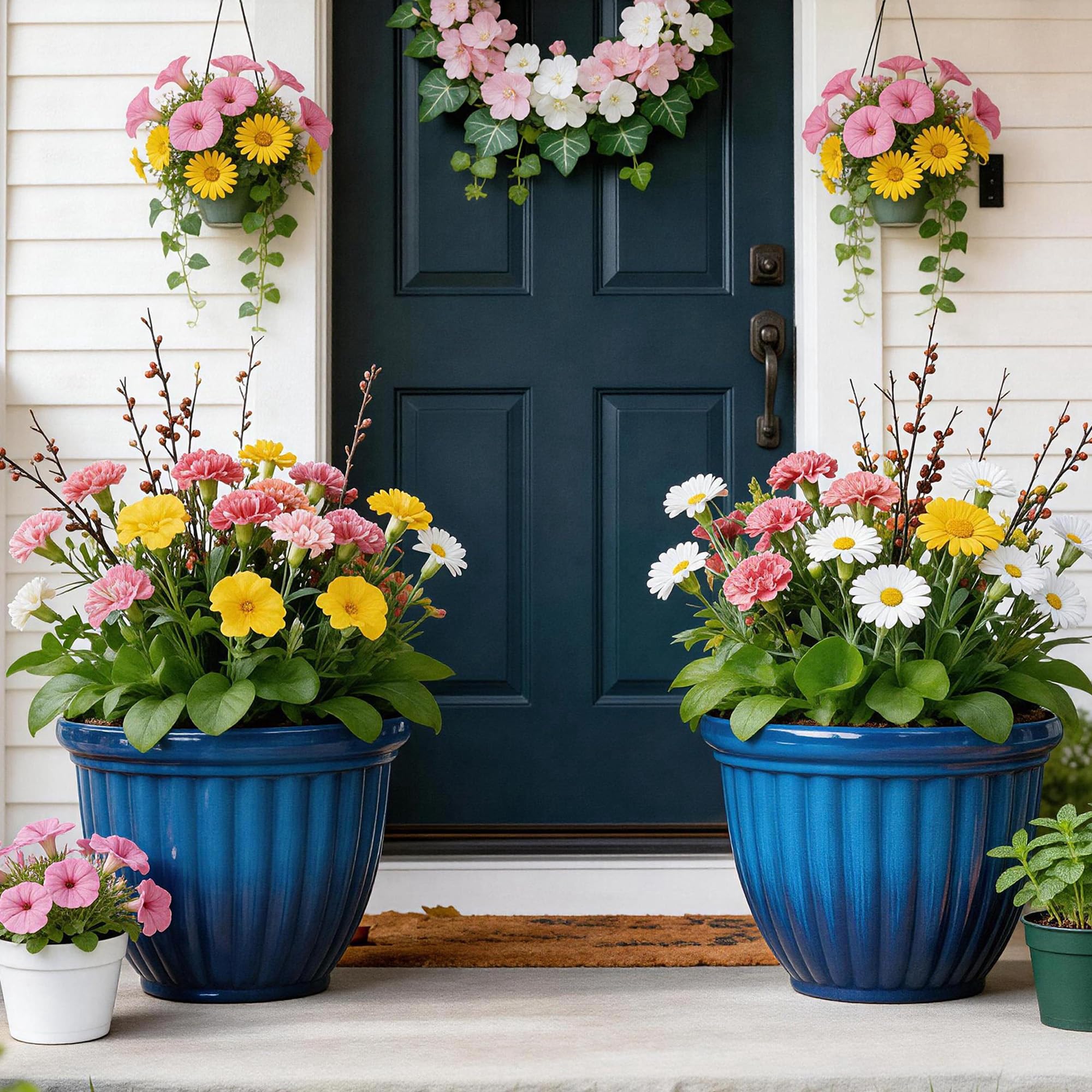 Autodaya 15 Large Flower Pots Set of 2