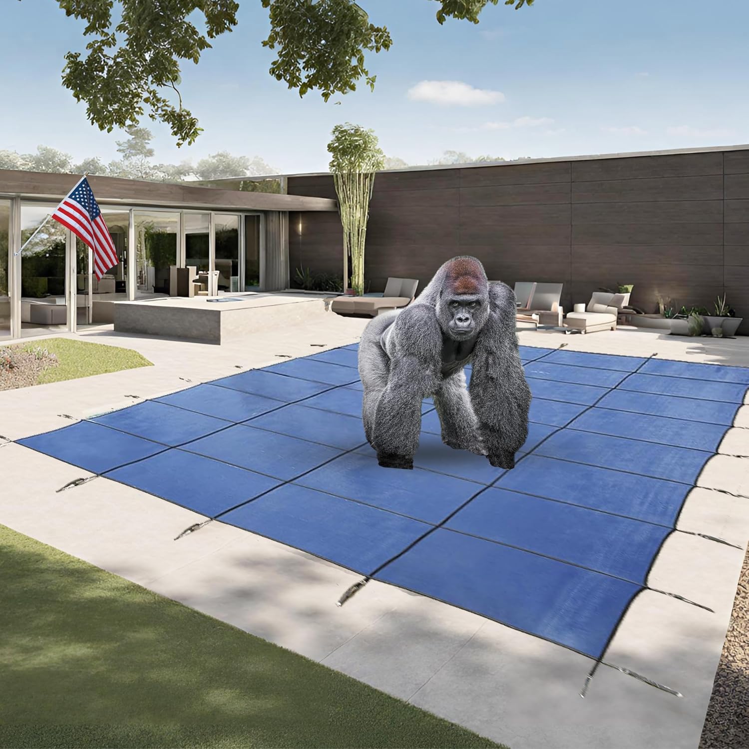 Freetime Fun Pool Covers for Inground Pool 20x40ft, 16 Year Full Warranty- Mesh Winter In Ground Swimming Pool Cover, UL & ASTM Certified
