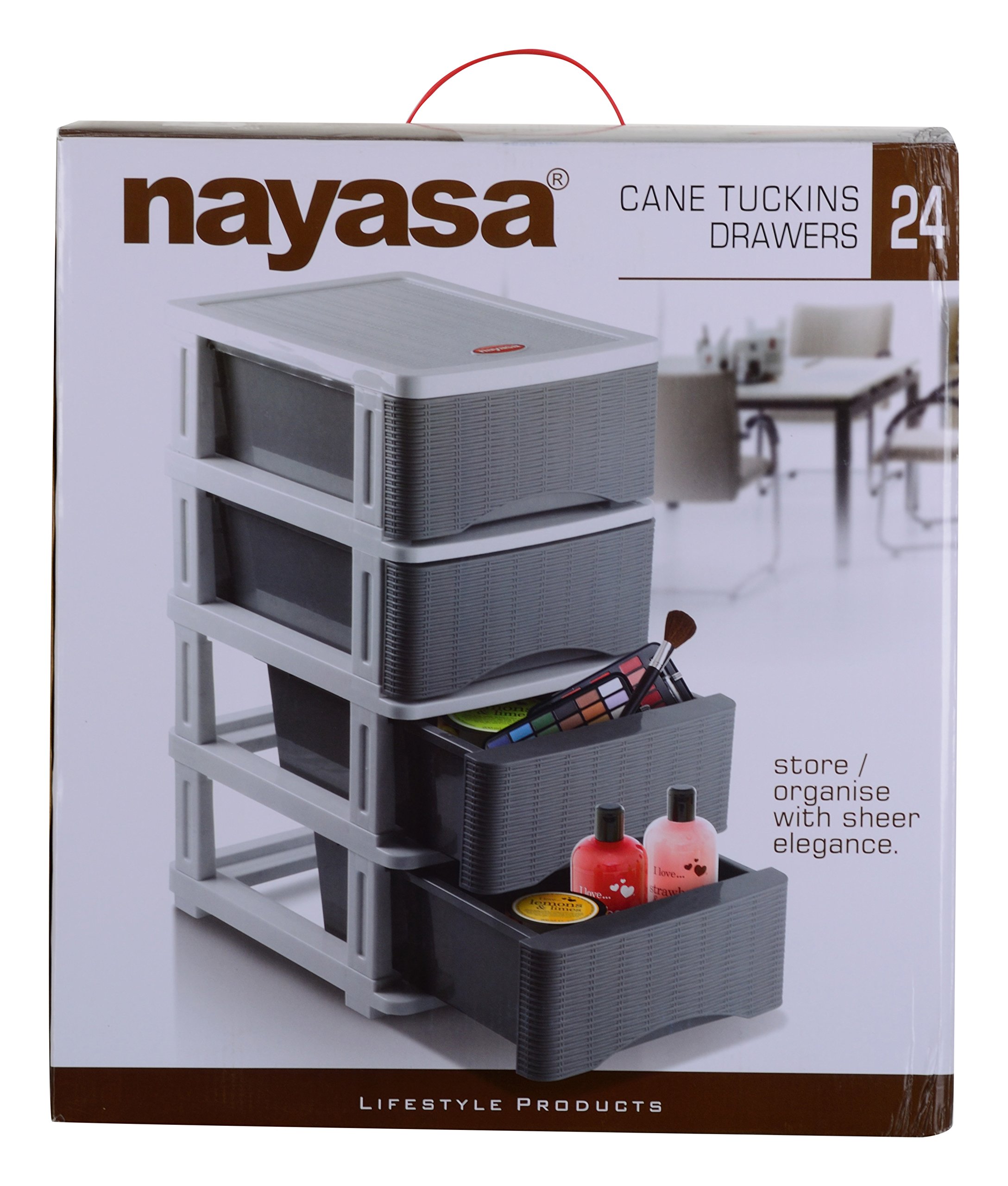 Nayasa Brown Plastic Drawer - Storage Solution -4