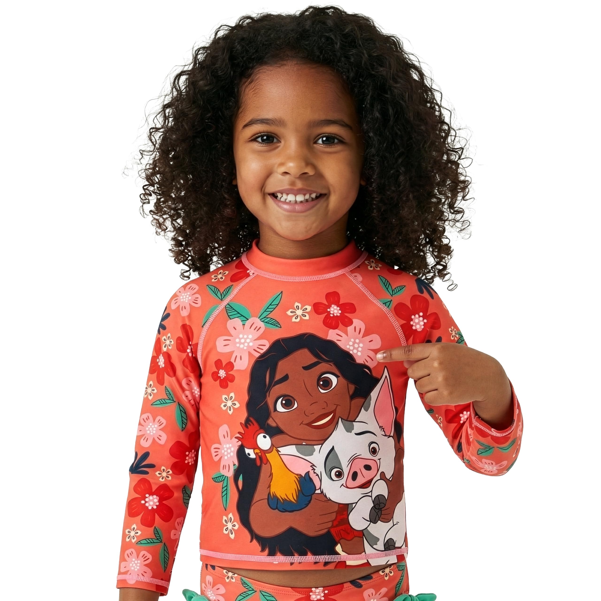 Disney Moana Bañador Natacion Niña, Bañador Niña Manga Larga con Arcos, Traje De Baño De Dos Piezas Moana - 2