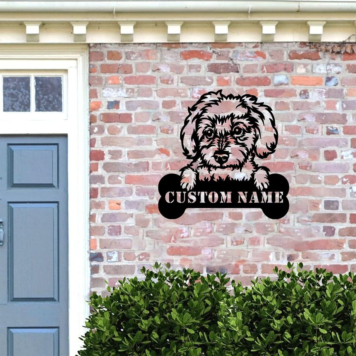 SILYHEART Custom Boxer Metal Wall Art Boxer Name Sign Custom Pet Name Sign Boxer Lover Sign Dog Mom Gift Personalized Dog Plaque Metal Wall Art Pet House Decor Housewarming Gift 18in