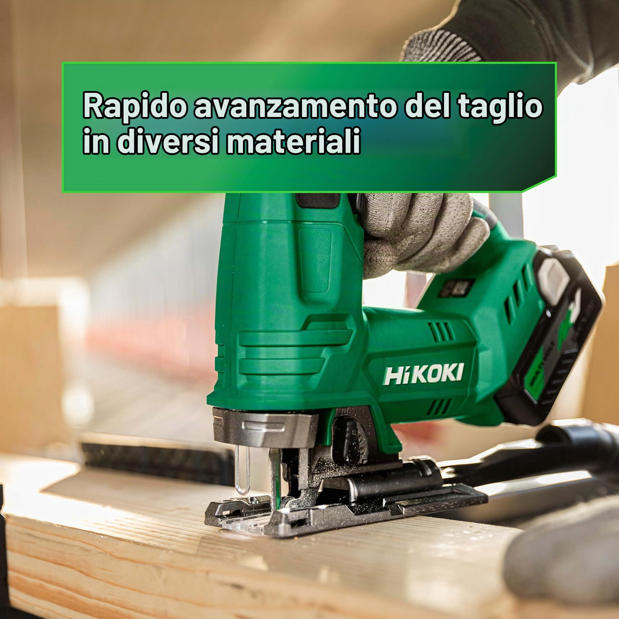 HIKOKI CJ18DAW2Z - Sierra de calar SIN BATERIAS NI CARGADOR 18V Li-Ion 0-2500 rpm 1,93 Kg con maletin