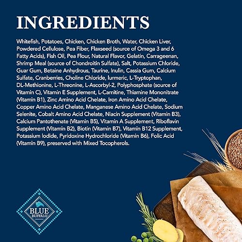 Miniatura 5 de Blue Buffalo Natural Veterinary Diet W+M Weight Management + Mobility Support - Alimento húmedo para perros, pescado blanco, latas de 12.5 onzas