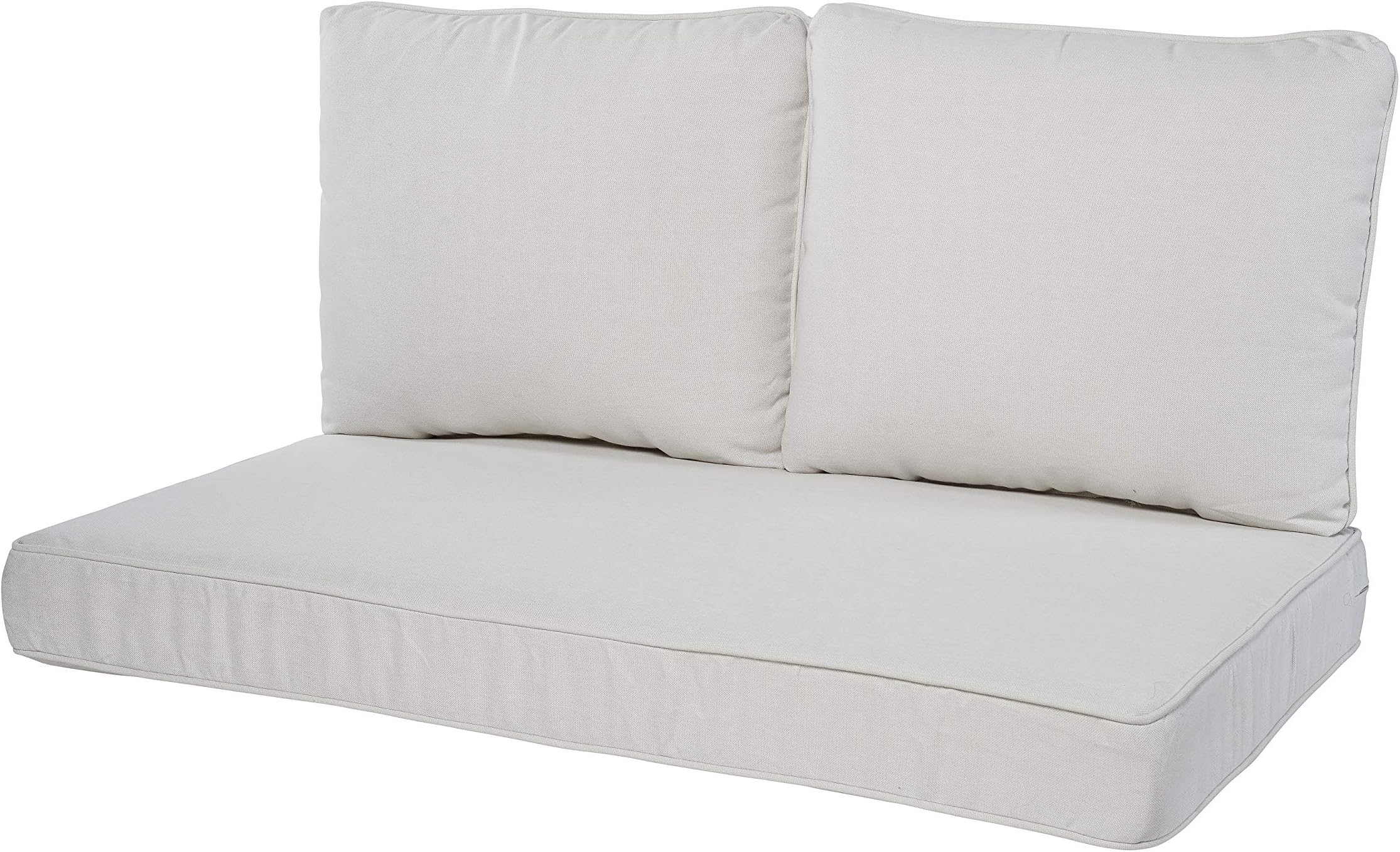 Quality Outdoor Living 29-LN46LV 29-LN02LV Loveseat Cushion, 46x26, Linen, 3 Piece Set