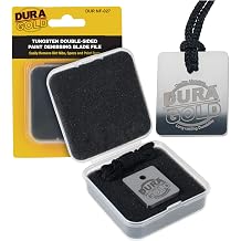 Dura-Gold Tungsten Denibbing Blade File Tool - Double-Sided Carbide Steel Paint Nib & Run Remover for Automotive Detailing - Shave Off Surface Defects, Clearcoat Imperfections, Remove Runs, Sags, Dust