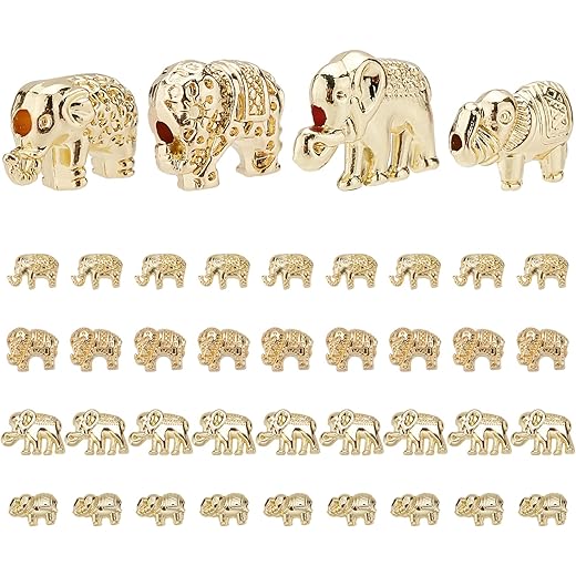 Elephant Spacer Beads 40pcs