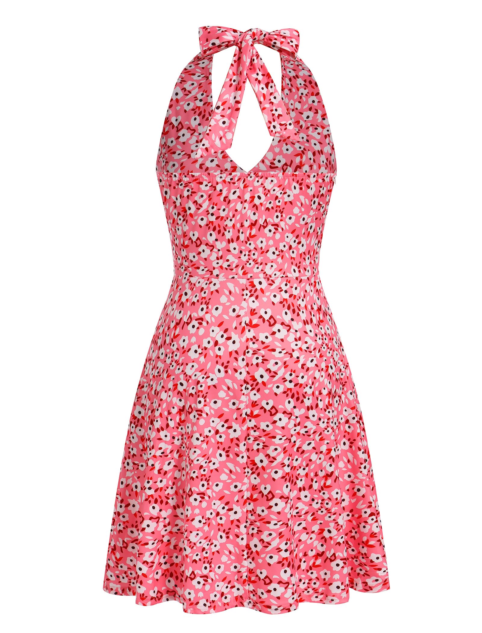 IDOPIP Abito da cocktail da donna, senza maniche, con scollo a V, con scollo a V, linea ad A, elegante, da sera, per matrimoni, feste, vacanze