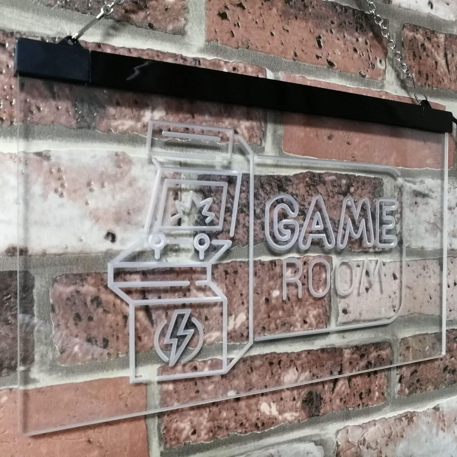 ADVPRO Game Room Arcade TV Man Cave Bar Club Dual Color LED Neon Sign White & Green 12" x 8.5" st6s32-j2850-wg