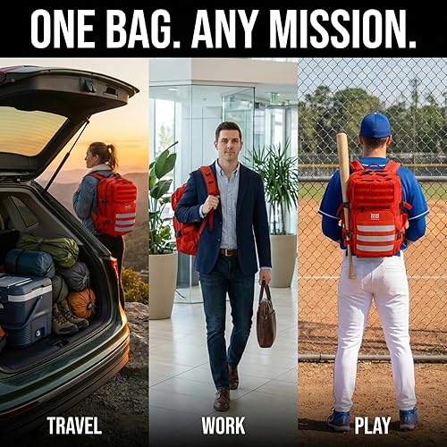 Miniatura 2 de Xtreme - Mochila táctica de viaje de 45 litros para el trabajo, el gimnasio y los deportes de equipo con funda para laptop de 16 pulgadas, soporte