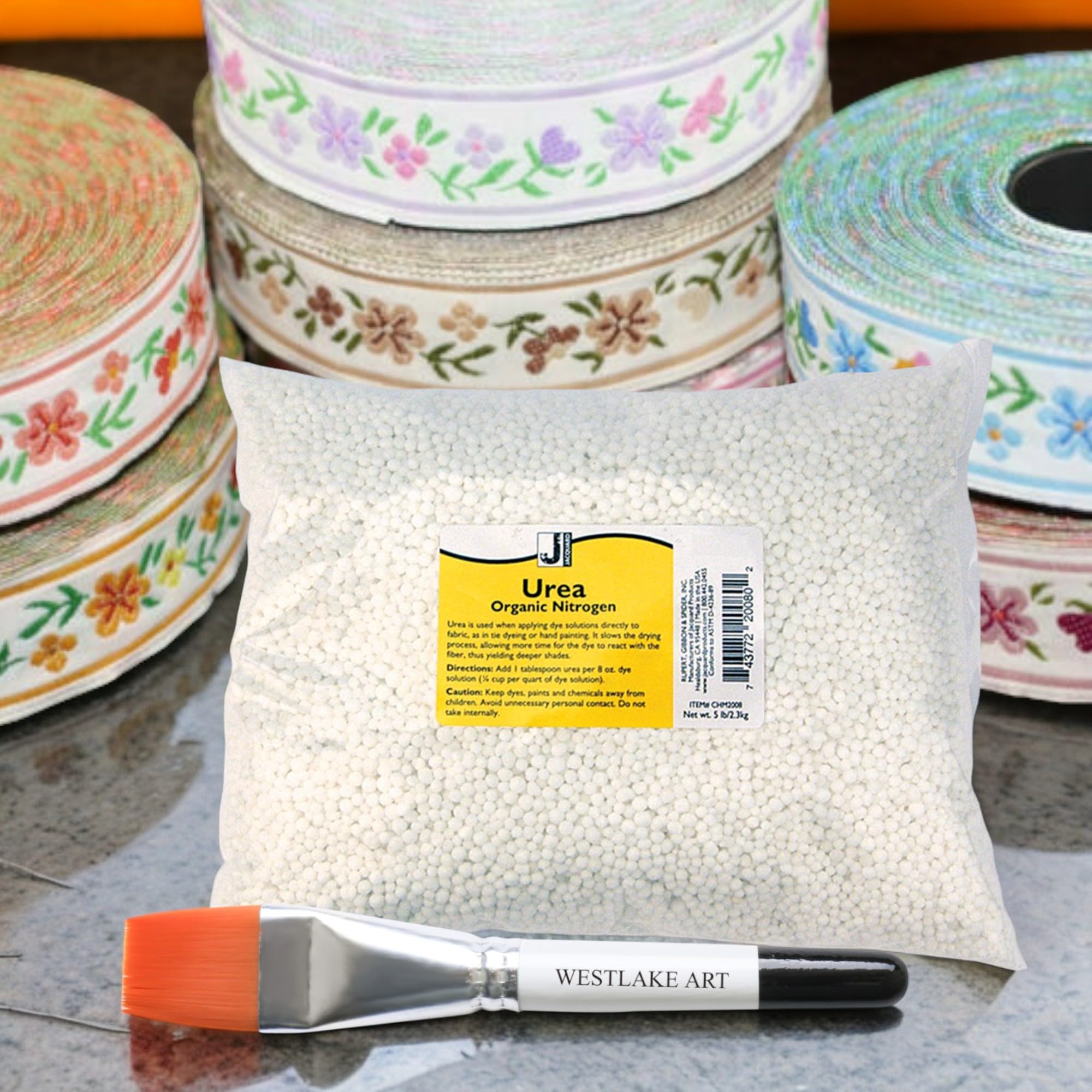 westlake art White Urea 0.64 Oz for Fabric Dyeing, Tie Dye Enhancer, Textile Fabric Paint Crafting | Bundled with Watercolor Paint Brush for Vibrant Colors & Detailed Patterns (Pack of 2) - Image 2