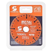 Vista 11 de Rueda de corte de diamante de 4-1/2 pulgadas (3 piezas) con orificio de eje de 7/8 pulgadas, disco de corte de metal con más de 5000 cortes