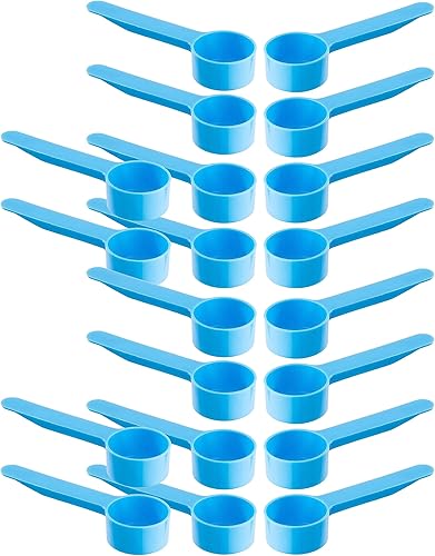 Cuchara de envasado de medición de plástico de 0.2 fl oz ( 5 cc 1 cucharadita 0.17 fl oz), mango Mediujm - para medir y dispensar especias,