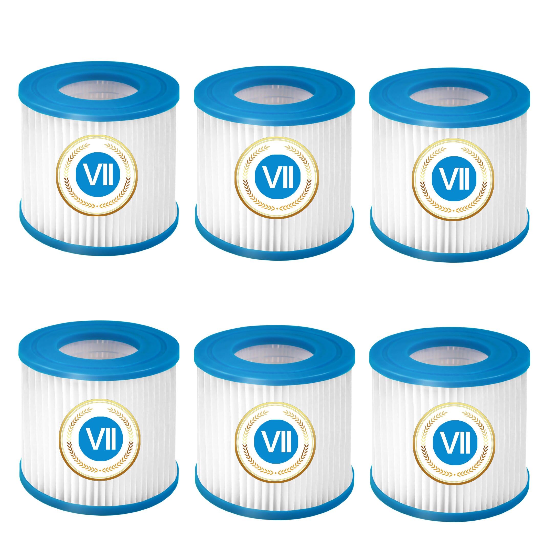 Cartucce filtranti per Piscina Tipo D, per P57100102, P57000104 Filtro per Piscina VII, 95x108 mm Filtro di Ricambio di Lunga Durata per filtri per Piscina (6 PCS)