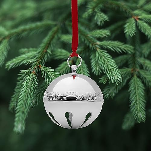 Miniatura 4 de Wallace 2022 Silver-Plated Sleigh Bell Ornament, 52nd Edition & 51st Edition 2021 Silver Plated Sleigh Bell Ornament, Silver