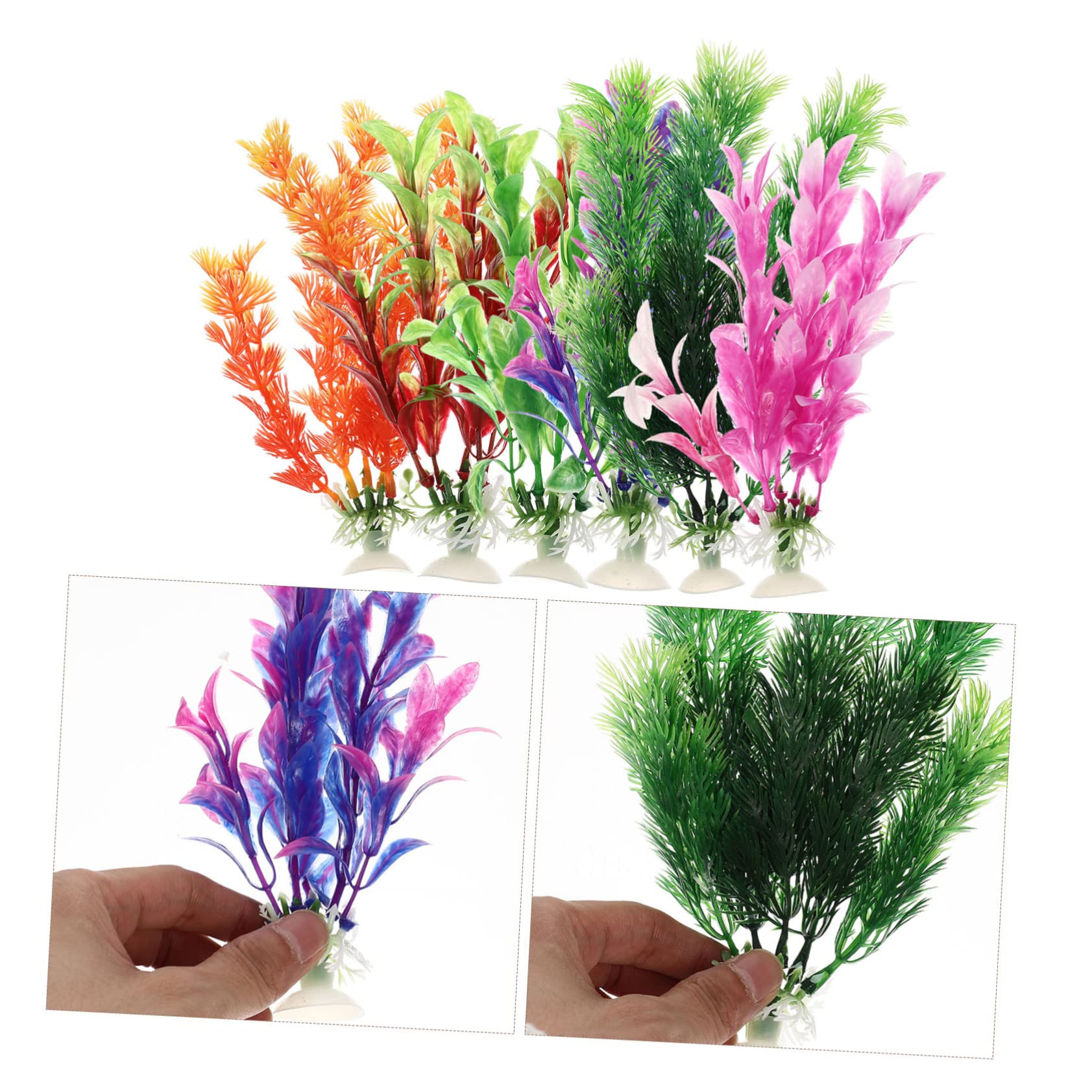 FOMIYES 24stücke Künstliche Wasserpflanzen Lebensnahe Dekoration Für Aquarien Robust Und Pflegeleicht Für Fischbecken Und Aquarienlandschaften