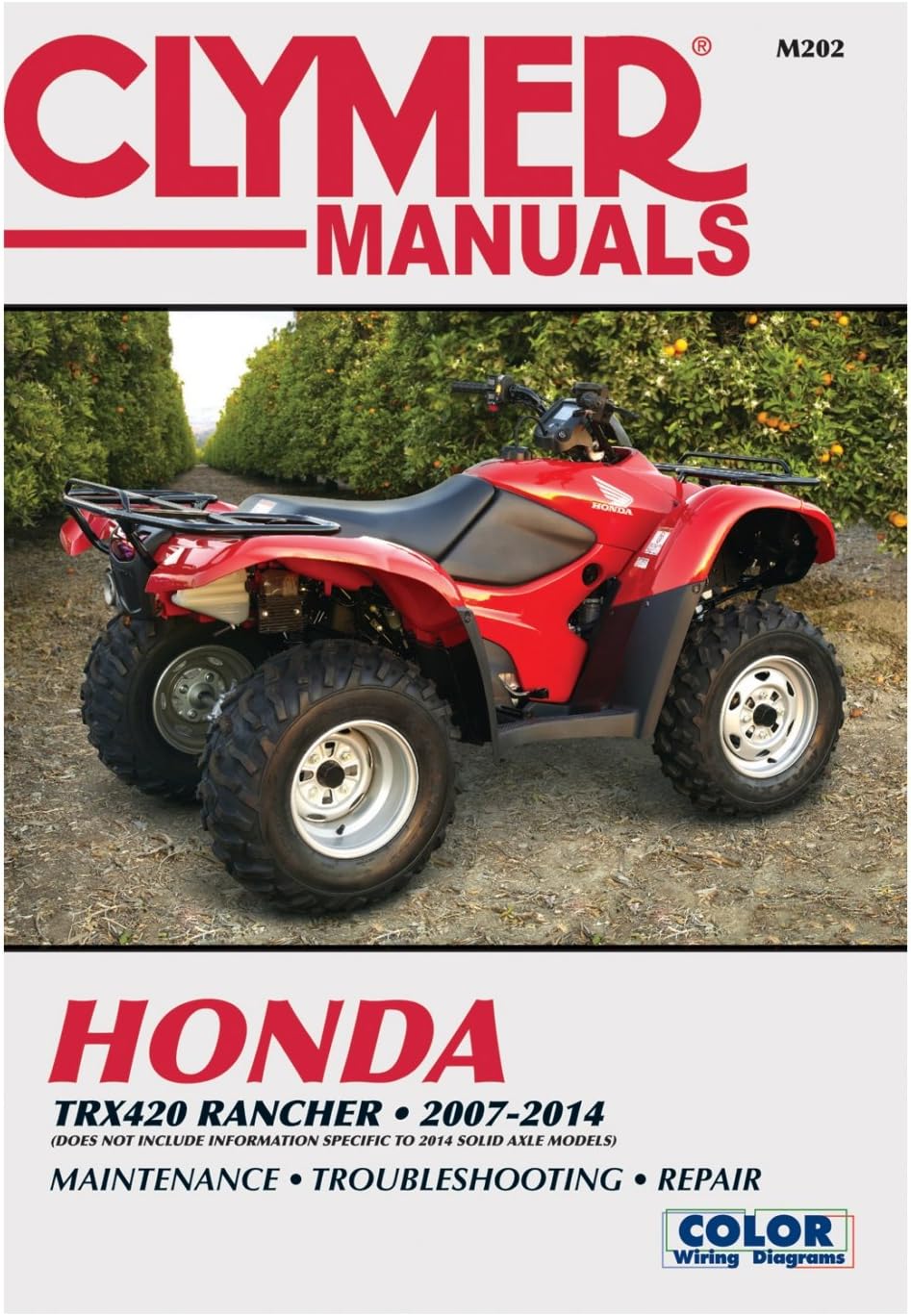 Clymer M202 Service Shop Repair Manual for Honda TRX420 2007-2012
