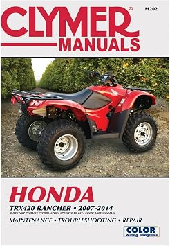 Clymer M202 Service Shop Repair Manual for Honda TRX420 2007-2012