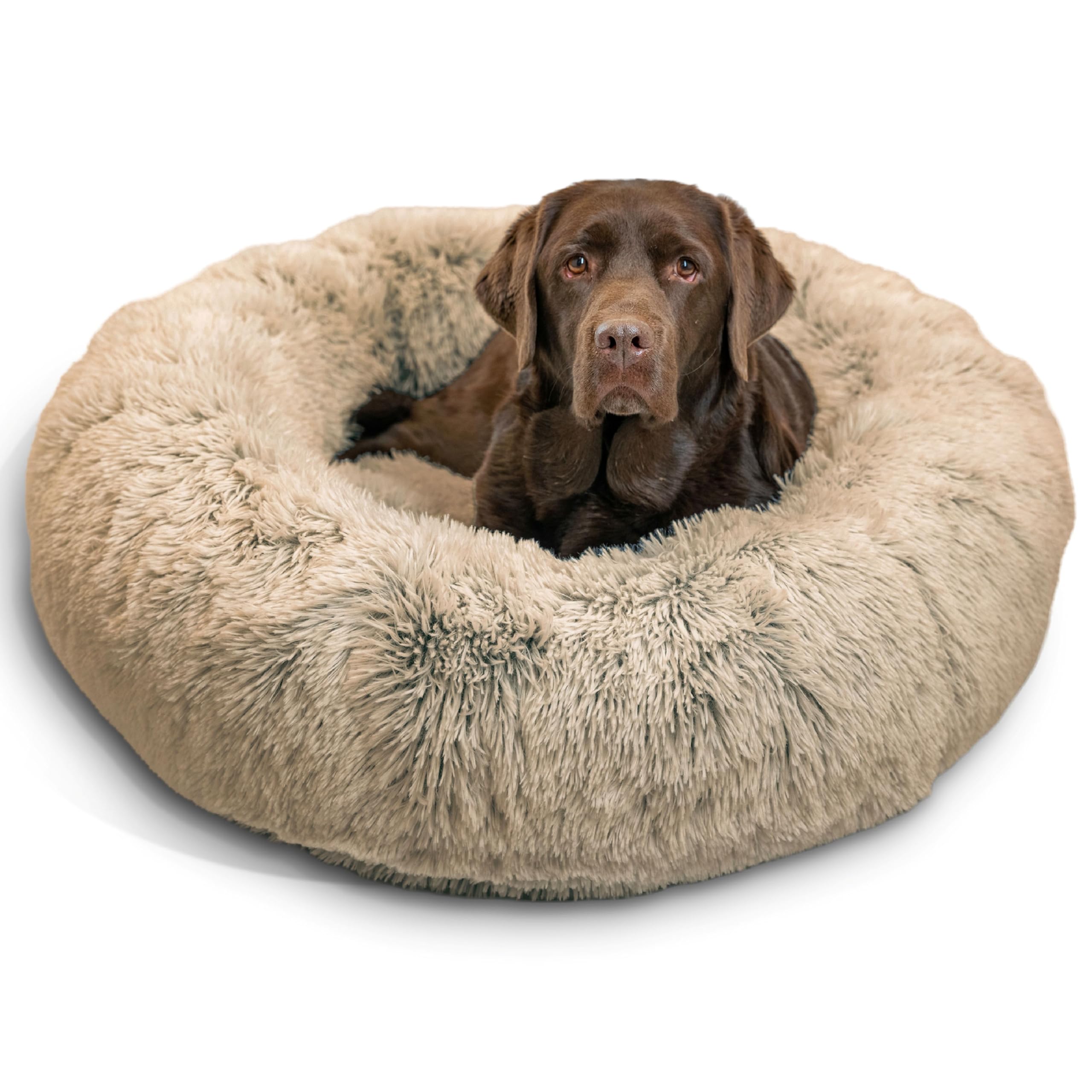 Best Friends by Sheri Donut Luxurious Faux Fur Shag Dog Bed / Cat Bed