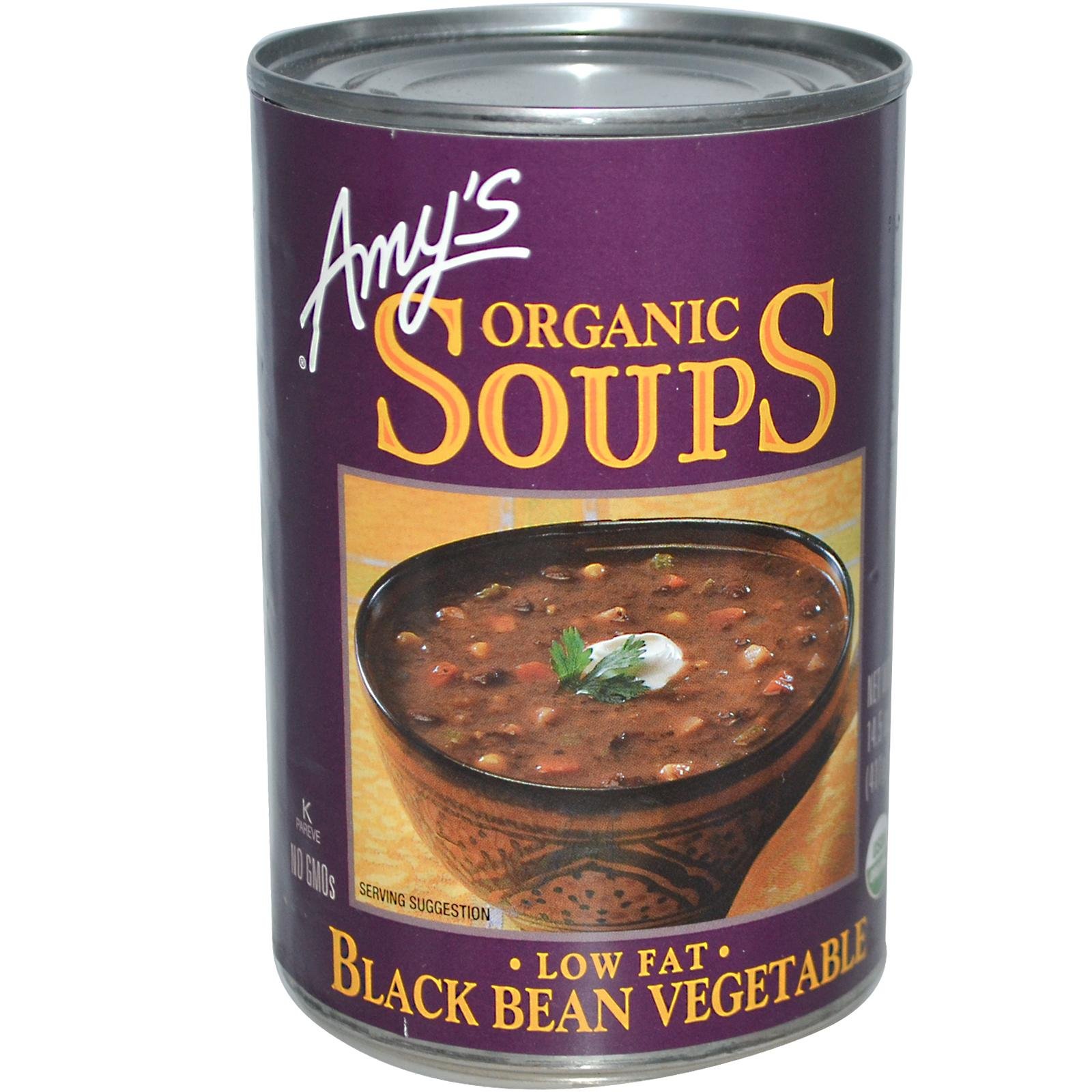Amy's Organic Black Bean Vegetable Soup, 14.5 Ounce