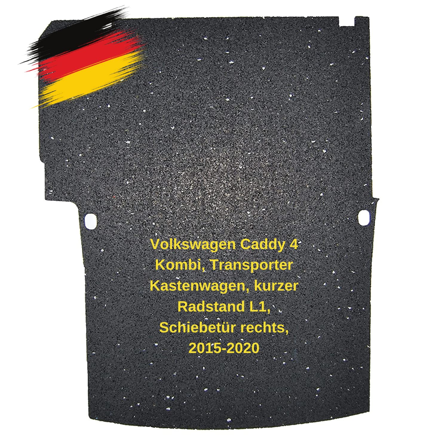 aruma® Antirutschmatte Laderaummatte kompatibel für VW Caddy 4 Kombi, Transporter Kastenwagen, kurzer Radstand L1, Schiebetür rechts, 2015-2020 | rutschfeste Unterlage | Schützt vor Verschmutzung