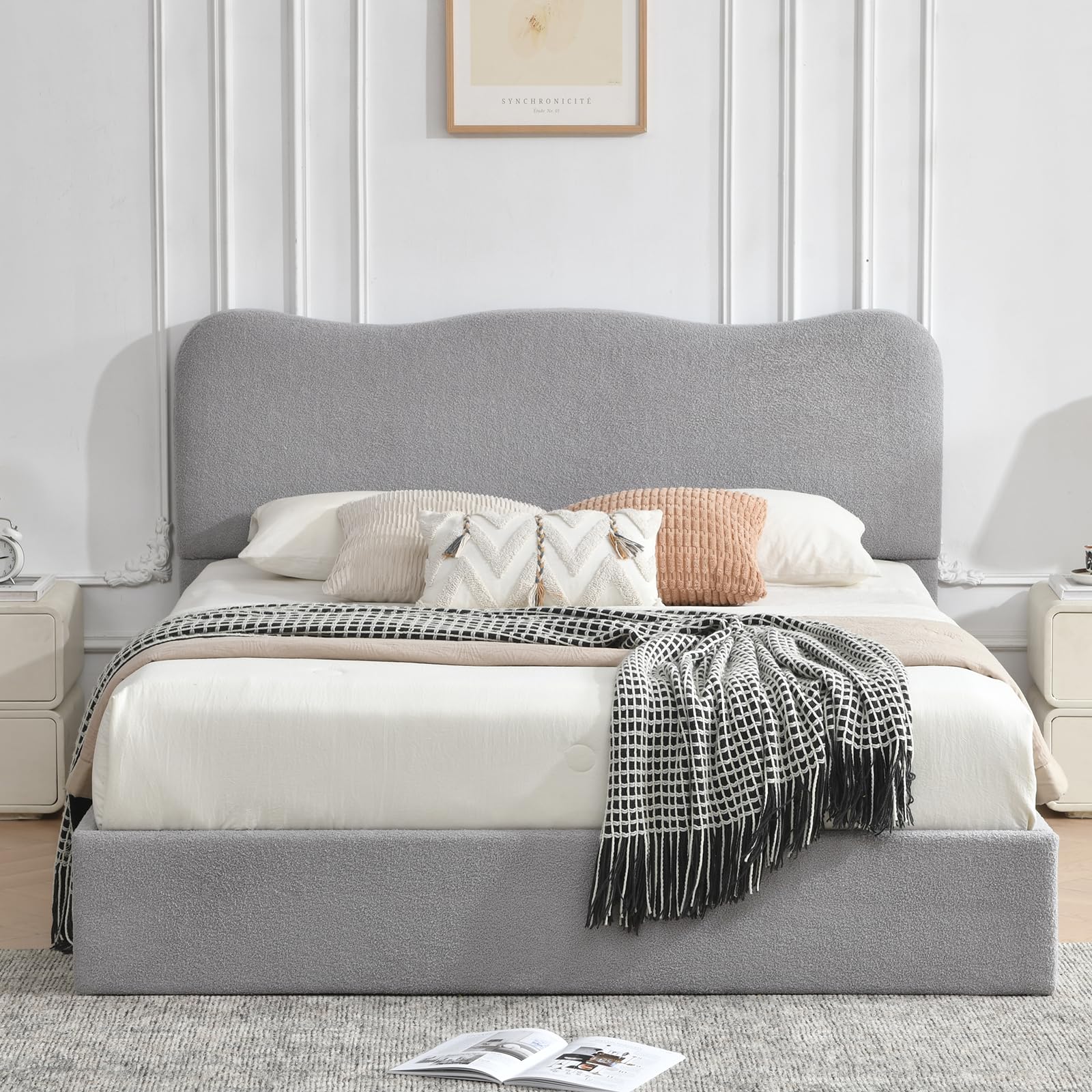 VELOCAVA Full Size Lift-Up Storage Bed