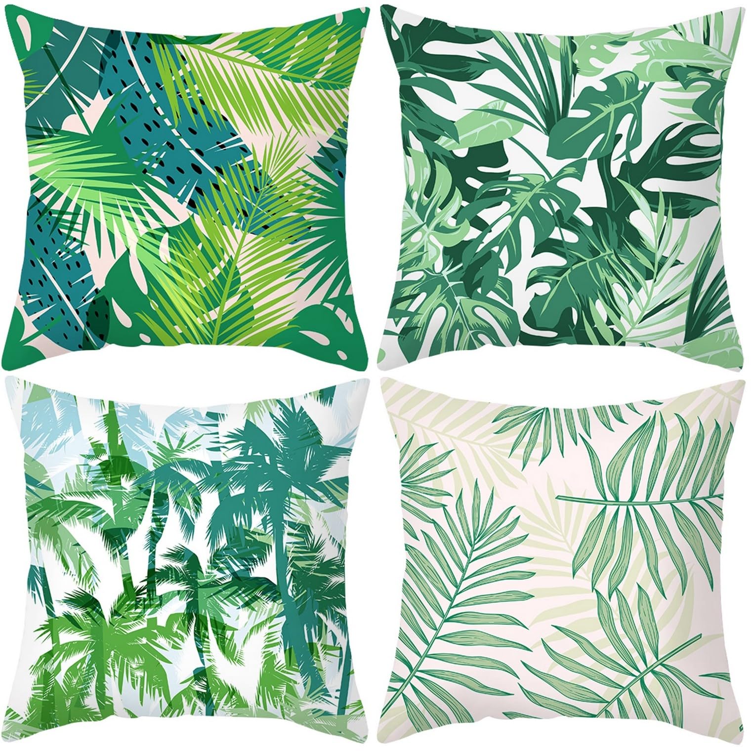 Taie d'oreiller tropicale haut de gamme 50x50cm pour décoration de terrasse