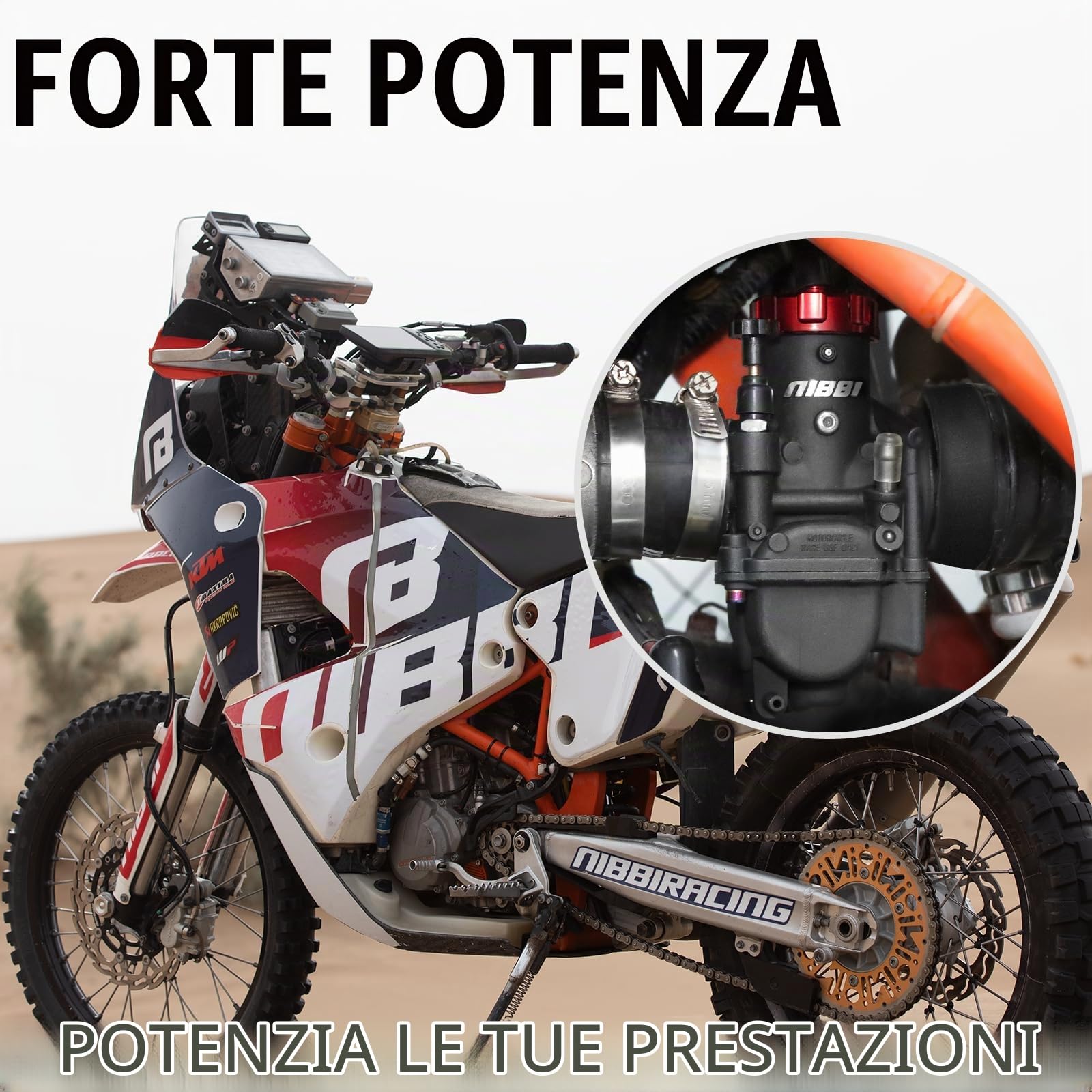 NIBBI Carburatore PE26MM Adatto 150cc-200cc Flangia Motore Moto Con Jets Carb Per Yamaha Kawasaki Suzuki Apollo Dirt Bike Mini Bike