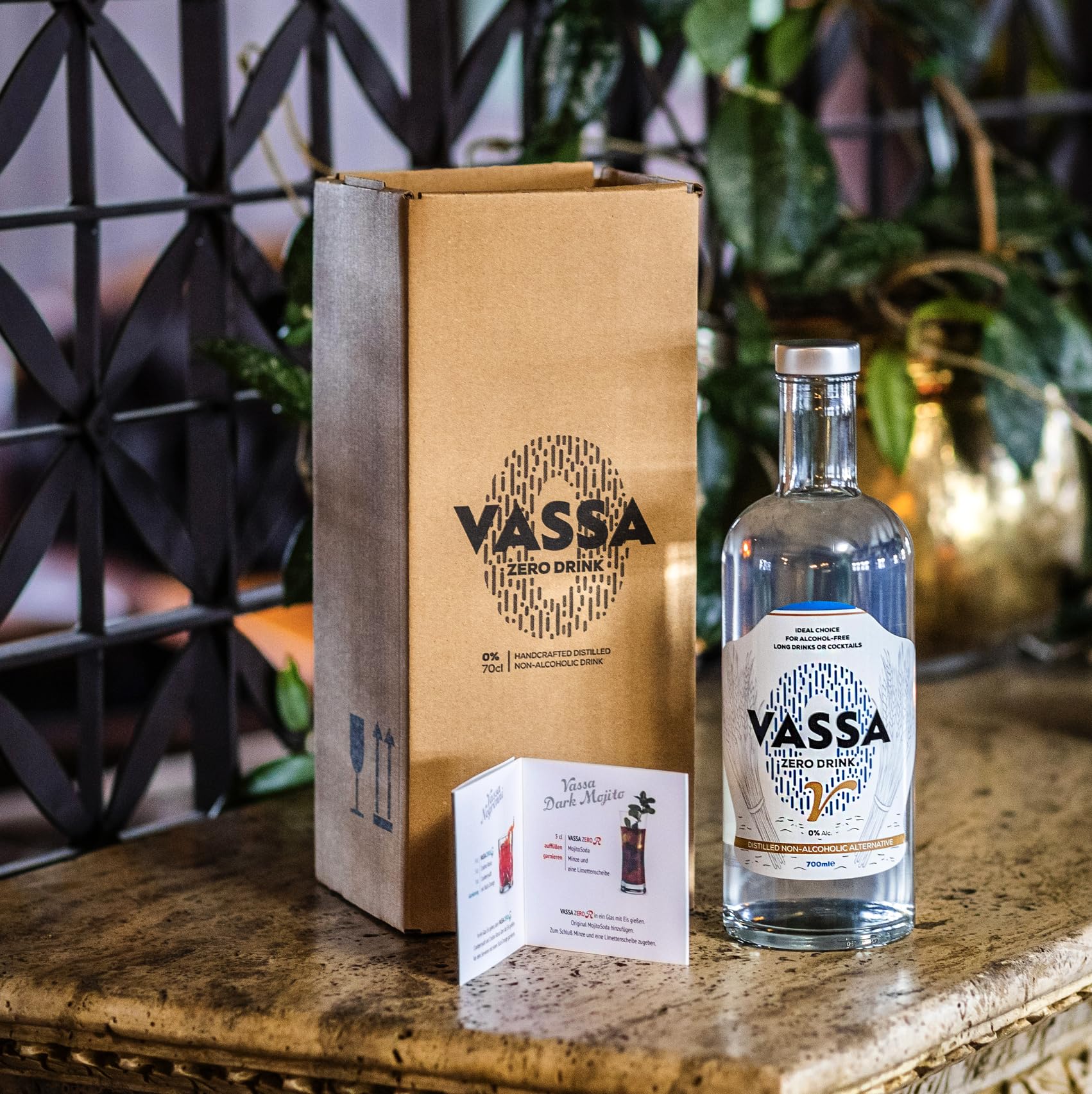 VASSA ZERO V, vodka sin alcohol 700 ml, ideal para cócteles sin alcohol y tragos largos, alternativa sin alcohol para el vodka tradicional, ingredientes 100% naturales