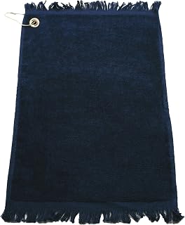 ProActive Sports Cotton Velour 11" x 18" Golf Towel with Fringe (Navy)