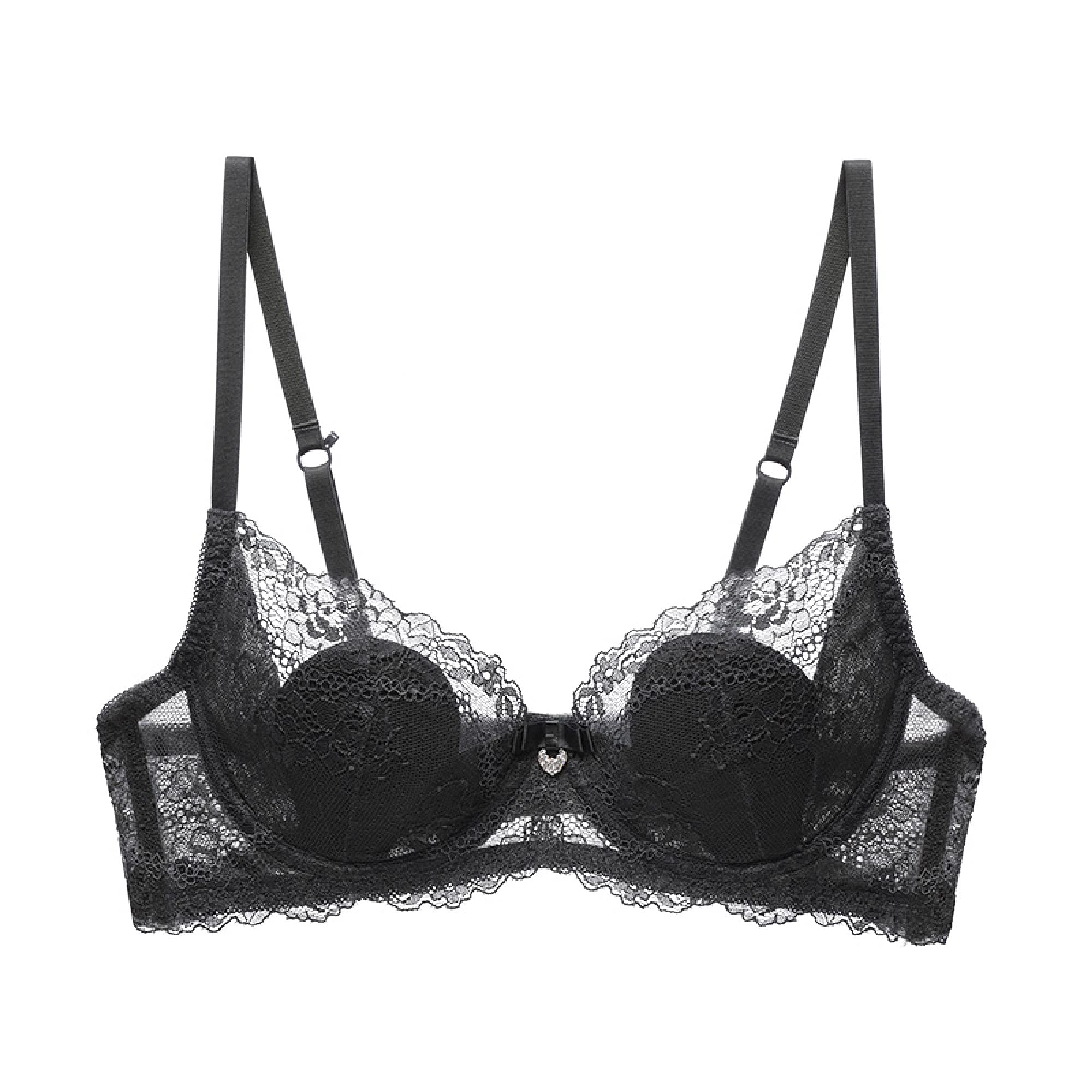Bralette en dentelle non rembourrée et push-up à armatures