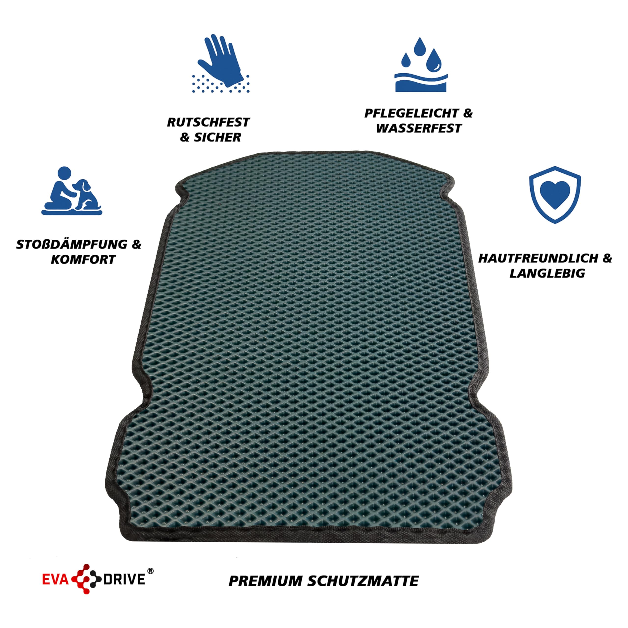 Urban Arrow Tapis de protection de qualité supérieure avec deux bancs - Tapis de sol antidérapant - Accessoires de vélo de chargement - Facile d'entretien et respectueux de l'environnement