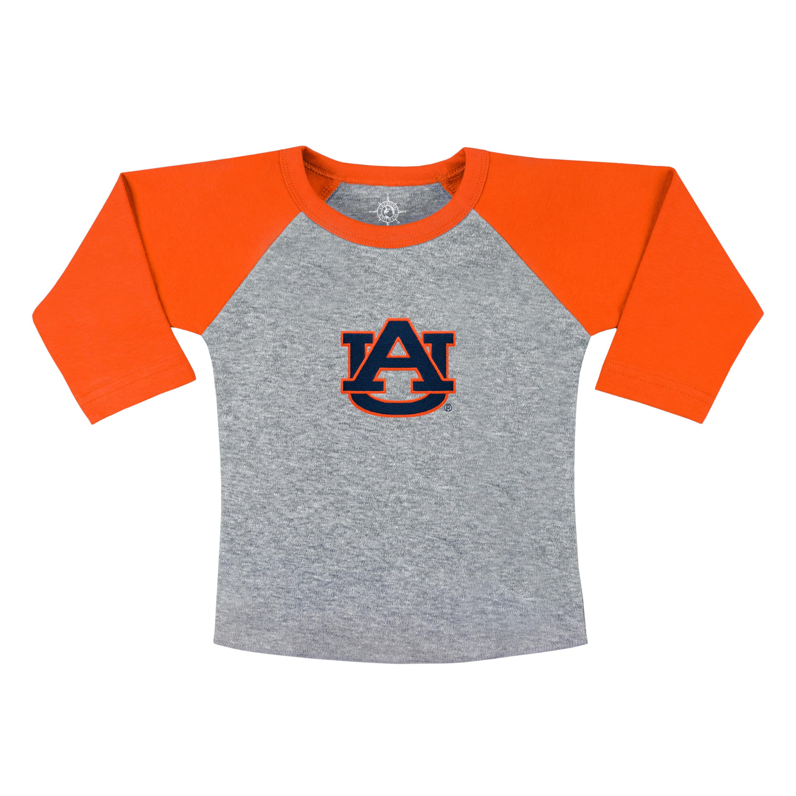 Creative Knitwear Auburn University Tigers Newborn Baby Toddler Ragland Shirt, 2T, Orange