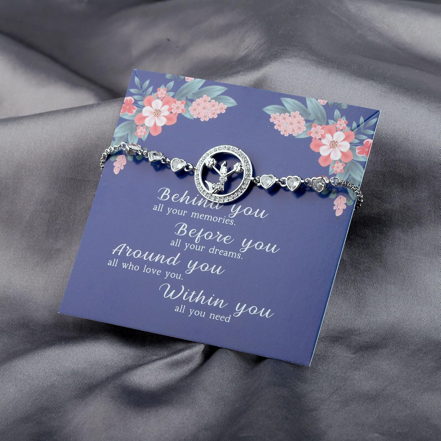 FEELMEM Cheer Charm Bracelet Girl Cheerleading Slider Bracelet Gifts Cheer Jewelry Cheerleaders Gifts for Cheer Coaches or Team - Image 4