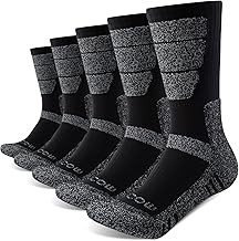KEECOW Men's Socks, 5 Pairs of Hiking Socks For Men, Breathable Crew Sports Socks