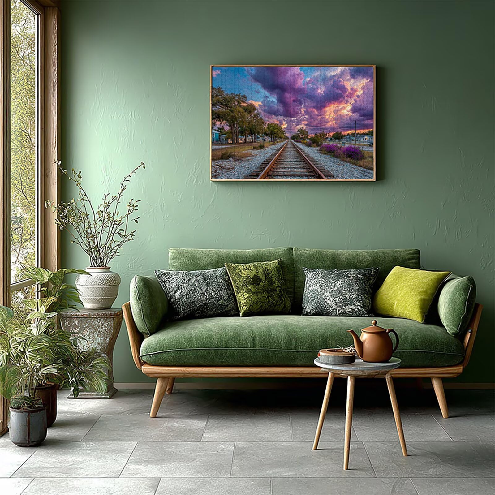 Nube Puzzle Madera 2000 Piezas, Vista De La Calle Puzzle Adultos con Caja 99x70cm, Rompecabezas Desafiante, para Hombres Mujeres Adolescente, Juegos de Rompecabezas Creativos, Decoracion Hogar, 3-1681