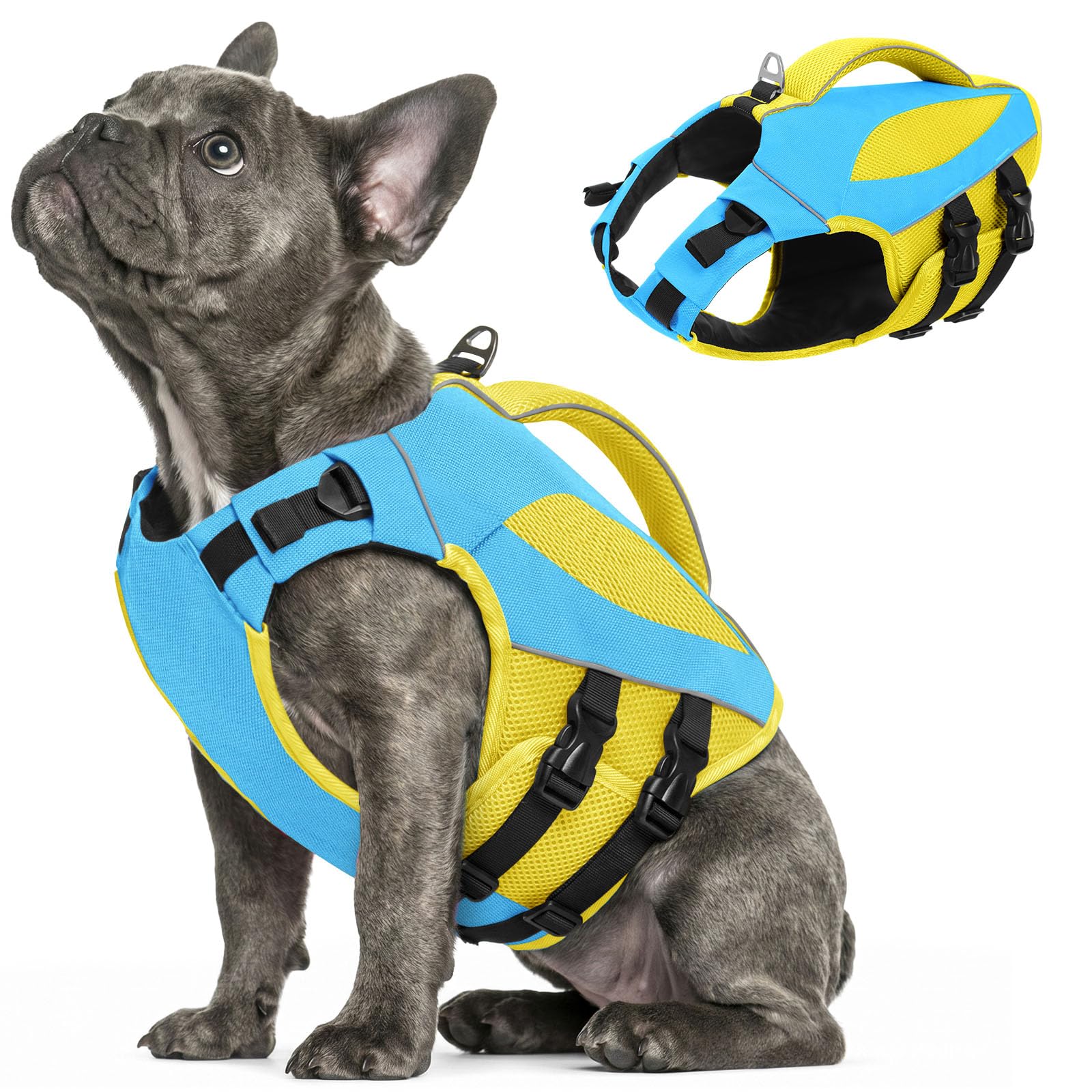 Photo 1 of SUNFURA Dog Life Jacket - Blue/Yellow
