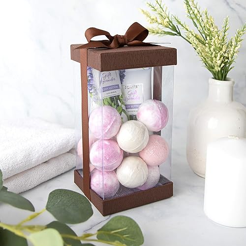 Miniatura 4 de Hammont Cajas de regalo de plástico transparente (paquete de 6) cajas de panadería con base, tapa y cinta, para pasteles, pasteles, galletas,